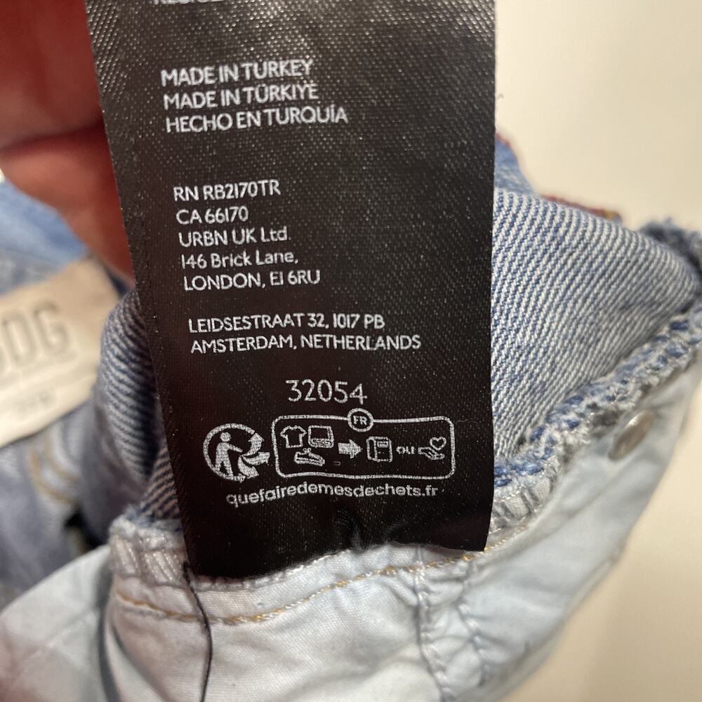 BDG Urban Outfitters High Rise Baggy Jeans Women's Size 24 Blue Light Wash - Picture 14 of 16